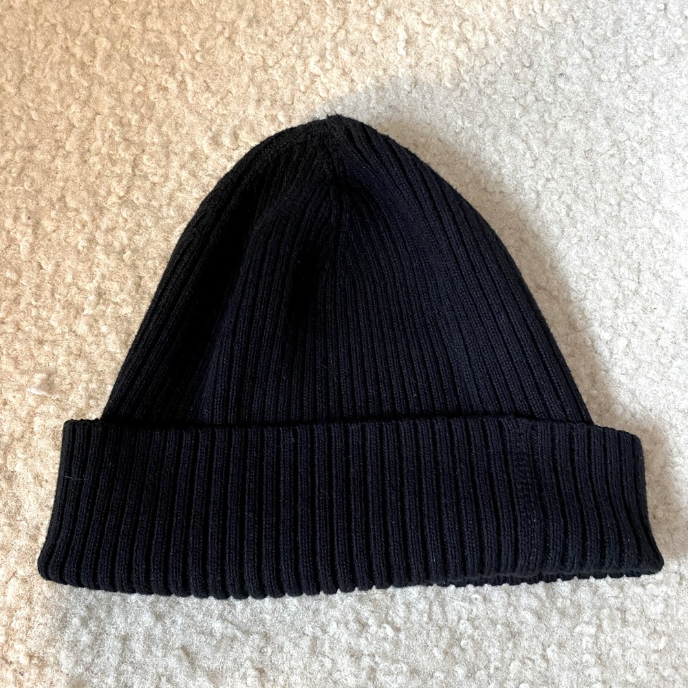 H&M Black Beanie Cotton Polyester